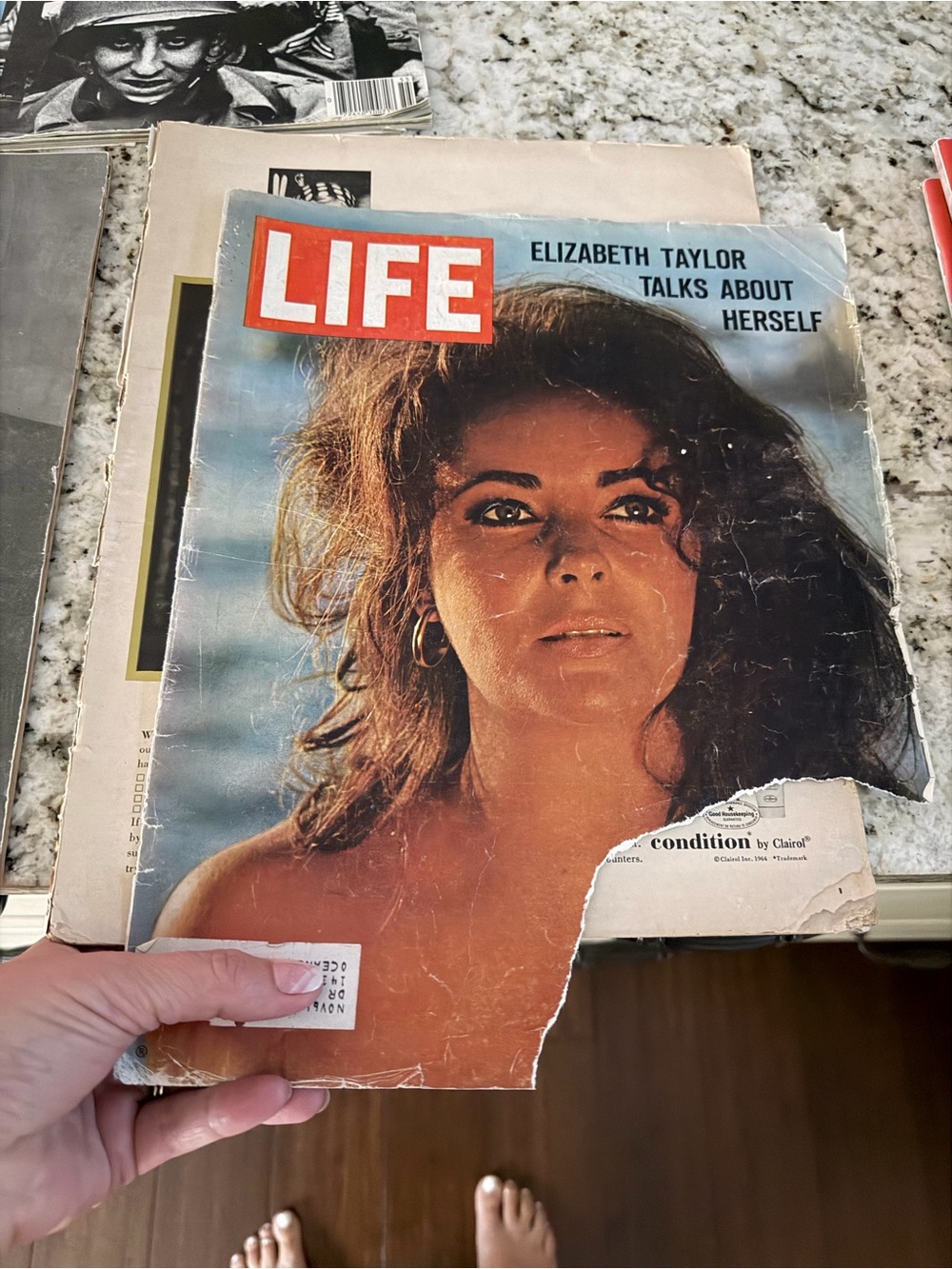 Vintage Magazine Featuring Elizabeth Taylor - Brown Cover
